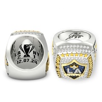 Bague personnalisée LA Galaxy 2024 Champion, élégante et colorée, en alliage de zinc électroplaqué, idéale pour les cadeaux d'anniversaire