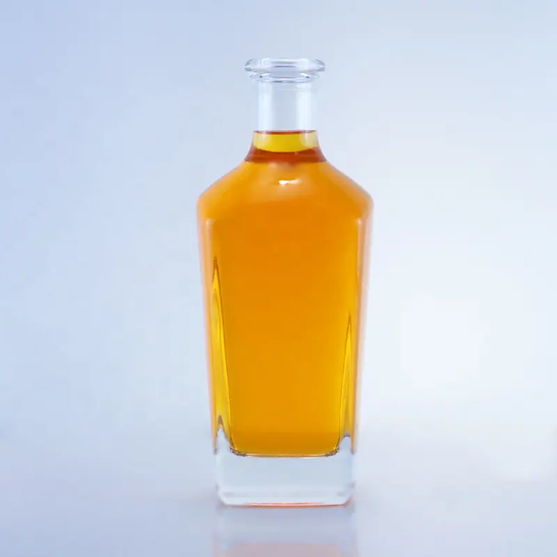 Toptan 750ml açık vernik cam likör şişesi viski votka Rum tekila ihracat için