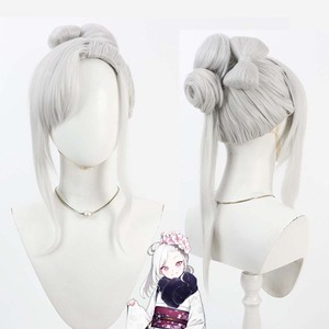 <span class=keywords><strong>Asagi</strong></span> Mutsuki วิกผมสีขาวสีเงินยาวตรงสี GAHC-026เกมสีน้ำเงิน - Product Image 1