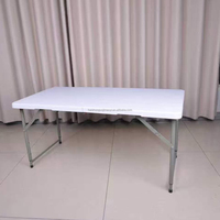 Table pliante rectangulaire portable en plastique pour événements et mariages, idéale pour les hôtels, les fêtes et la maison - Vente en gros usine