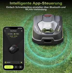 Smart Robot GPS tosaerba elettrico piccolo telecomando automatico ricaricabile moderno Design in plastica garanzia di 3 anni - Product Image 1