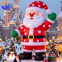 Père Noël gonflable géant personnalisé avec boîte cadeau, personnage gonflable de Noël avec cadeau, décoration pour événements de centre commercial et de fêtes