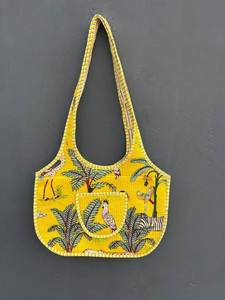 Bolso de Hombro Acolchado de Algodón Estilo Bohemio al por Mayor para Mujer, Bolso Tote Casual Ligero - Product Image 2
