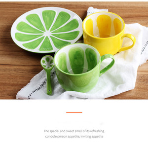 Piatto a Forma di Frutta da 8 Pollici Mela Arancia Ananas Anguria Zucca Piatto in Ceramica Creativo Ottimo per Servire Cibo alle Feste - Product Image 5