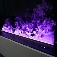 Cheminée électrique encastrée à vapeur d'eau avec effet de flamme LED 3D personnalisable, haute qualité, pour hôtels et maisons, vente en gros