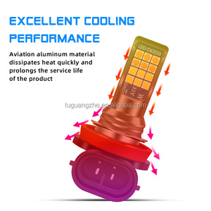 Tgz Trung Quốc nhà máy kép Màu sắc 3030 LED tự động đèn sương mù H11 H8 9006 HB4 881 Xe Chống Sương Mù Ánh Sáng Led Đèn Pha - Product Image 5