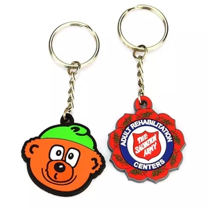 Muestras gratis personalizado PVC llavero de goma con logotipo 2D /3D suave PVC llaveros logotipo personalizado para regalos de promoción - Product Image 5