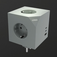 Prise multiple 6 en 1 sans câble PD20W Eu Socket Cube Adaptateur avec 3 prises USB A et C Multi Plug Cube