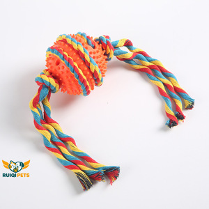 ของเล่นแปรงสีฟันสำหรับสุนัขแบบเชือกพลาสติก รูปทรงลูกบอล สำหรับกัดเล่น ขายส่ง รับผลิตแบบ OEM - Product Image 6