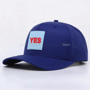 Custom Embroidered Logo 5 Panel Rope Baseball Caps <b>Waterproof</b> Polyester Laser Cut Hole Perforated Golf <b>Hat</b> with Ball Marker - Product Image 1