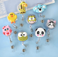 Dessin animé animaux girafe Koala rétractable infirmière médecin Badge bobine Clips hôpital étudiants en médecine ID nom porte-carte