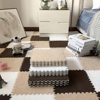 Tapis de sol en mousse EVA emboîtable, moquette moelleuse, tuiles lavables antidérapantes pour bébé, tapis de jeu pour chambre et salon