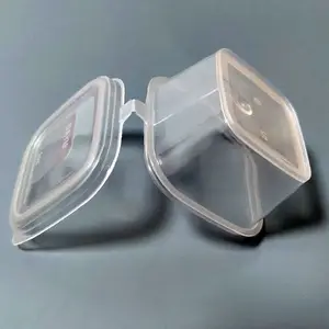 अनुकूलित बहु आकार वर्ग सॉस कप ढक्कन के साथ डिस्पोजेबल प्लास्टिक पारदर्शी Takeaway खाद्य सॉस कंटेनर