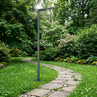 Lampe de jardin solaire moderne à LED en aluminium, étanche IP65, éclairage paysager extérieur, lampadaire architectural, 220V