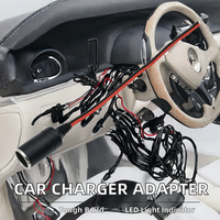 Adaptateur de chargeur de voiture stéréo avec prise femelle, câble, prise allume-cigare 12-24v, système de charge de véhicule, système stéréo