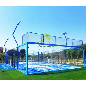 Pista de Pádel Panorámica de la Marca Éxito de Ventas <span class=keywords><strong>Padel</strong></span> King con Raquetas y Pelotas de Pádel Gratis - Product Image 1