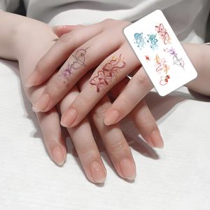 Elegante fiocco farfalla fiori orsetto disegni Mini <span class=keywords><strong>tatuaggi</strong></span> finti Peel-Off impermeabili per le dita con decorazioni per il braccio - Product Image 2