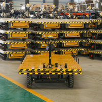 Chariot à plateau motorisé industriel robuste en fer, multifonctionnel, 4 roues réglables, de bonne qualité et à prix abordable