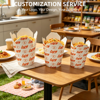 Boîtes en papier personnalisées écologiques biodégradables imperméables de qualité alimentaire en papier kraft jetables pour plats à emporter, durables