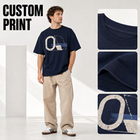 T-shirt en coton imprimé à manches courtes, coupe ample et oversize, 240 g/m², unisexe, décontracté, respirant, confortable, grandes tailles, pour hommes, vente en gros