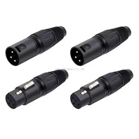 Connecteur XLR 3 broches Cannon, fiche XLR mâle 3 pôles, prise femelle MIC, connecteur audio