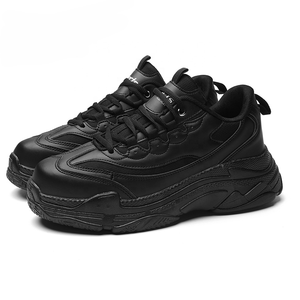 Chaussure mode hommes blanc baskets tout noir jeunes garçons grosses chaussures <span class=keywords><strong>Zapatillas</strong></span> Hombre décontracté papa chaussures pour un usage quotidien - Product Image 2