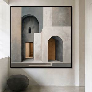 Pintura al Óleo Moderna Abstracta de <span class=keywords><strong>Arco</strong></span>, Arte en Lienzo Hecho a Mano para Decoración de Pared de Sala de Estar - Product Image 3