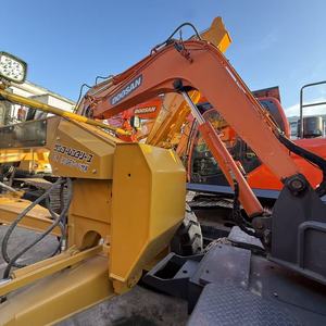 Excavatrice sur pneus Doosan DX60W d'occasion, mini-excavatrice coréenne de 6 tonnes, excavatrice sur pneus Doosan 60 à vendre - Product Image 6