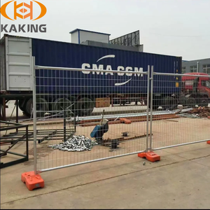 Clôture de sécurité temporaire en acier enduit de poudre, 8 pieds de haut, noire, mobile, à piquets, amovible, rétractable - Product Image 2