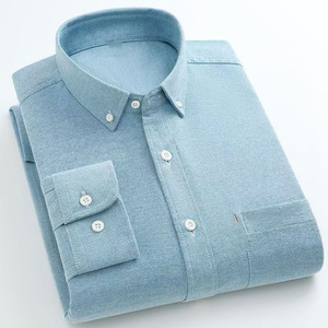<span class=keywords><strong>Chemise</strong></span> de bureau décontractée et formelle à manches longues et col en V pour <span class=keywords><strong>homme</strong></span>, en coton tissé respirant, infroissable, collection automne, OEM/ODM QingLai - Product Image 6