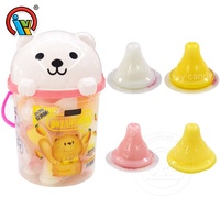 Belle bouteille d'ours saveur de fruit en forme de mamelon gelée bonbons pop