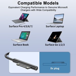 Chargeur compatible pour ordinateur portable Surface 65W Pro, adaptateur secteur 15V/4A pour Pro3/Pro4/Pro5/Pro6/Pro7, chargeur certifié PSE avec câble de 2,5 m - Product Image 2