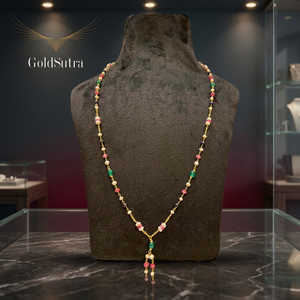 สร้อยคอประดับพู่ปะการัง GoldSutra ทอง 22k สำหรับผู้หญิง สวมใส่ได้ทุกวัน - Product Image 3