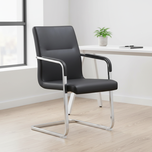 <span class=keywords><strong>Chaise</strong></span> de <span class=keywords><strong>bureau</strong></span> de direction <span class=keywords><strong>ergonomique</strong></span> au design moderne, en cuir, hauteur réglable, dossier en maille, accoudoirs fixes, siège pivotant - Product Image 3