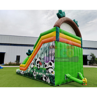 Nouvelle Conception Toboggan Gonflable Commercial en PVC Thème Panda, Vente Directe Usine, pour Enfants et Adultes, Personnalisable pour Location de Fêtes en Extérieur