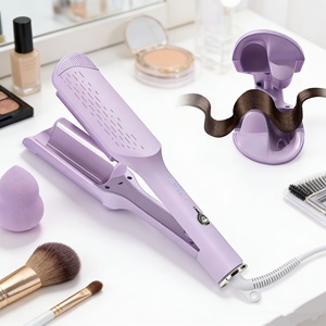Fer à friser avec fonction ondulante, doté d'un double tube en céramique pour des boucles profondes et ondulées, idéal pour les boucles larges et profondes. - Product Image 4