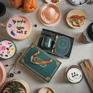 Calentador de Tazas Inteligente de Lujo, Calentador de Tazas Eléctrico Inalámbrico, Juego de Tazas de Té Calentadas para el Hogar con Material Cerámico, Incluye Tazas Calentadoras - Product Image 3