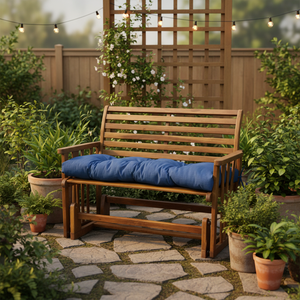 Outdoor/<strong>Indoor</strong> Woven Square Swing Chair Long <strong>Bench</strong> <strong>Cushion</strong> 100% Polyester Waterproof Flame Retardant Removable Washable Garden - Product Image 1