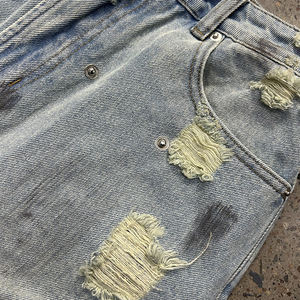 <span class=keywords><strong>Pantalones</strong></span> <span class=keywords><strong>Cortos</strong></span> <span class=keywords><strong>Vaqueros</strong></span> Holgados de Diseño Antiguo, Estilo Grunge, <span class=keywords><strong>Rotos</strong></span>, Hip Hop, Streetwear, Pierna Ancha, Lavados, Capri para <span class=keywords><strong>Hombre</strong></span> - Product Image 6