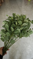 Feuilles d'eucalyptus artificielles vertes et rouges pour Noël, la maison, les mariages, les arrangements floraux, feuilles d'eucalyptus artificielles séchées