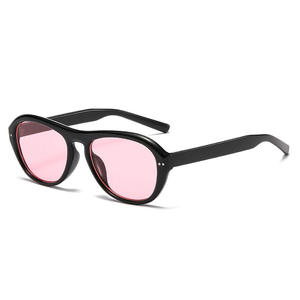 Nouvelles lunettes de soleil Gm à monture ovale rose pour femmes, protection UV400, type 3, pare-soleil en matériau PC, monture noire, style Y2k, aviateur rétro - Product Image 3