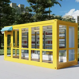 2023 maisons de conteneurs préfabriquées au design moderne, magasins de modules préfabriqués, supermarché, à vendre