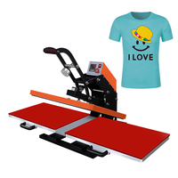 Presse à chaud magnétique manuelle double station 40x60cm avec base en aluminium pour sublimation textile et impression sur T-shirts 220/110V