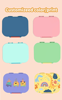 Nouvelle conception, boîte à lunch portable à 3 compartiments, étanche, pour enfants, lonchera, bento, boîte à lunch pour micro-ondes