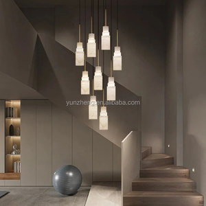 Lustre en albâtre naturel espagnol recommandé par les designers de Zhongshan Wholesale, lampe suspendue de luxe française pour <span class=keywords><strong>restaurant</strong></span> et bar - Product Image 6