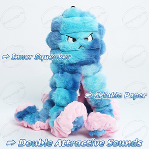 Giocattoli per cani resistenti di polpo blu Crinkle farciti per masticare grandi giocattoli per cani per tenerli occupati - Product Image 5