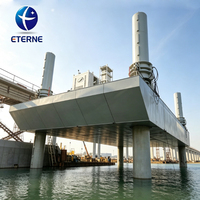 Plateforme flottante modulaire hydraulique autoportante de type remorquable, fabriquée par un fabricant avec 15 ans d'expérience, pour les travaux de dragage en eaux intérieures