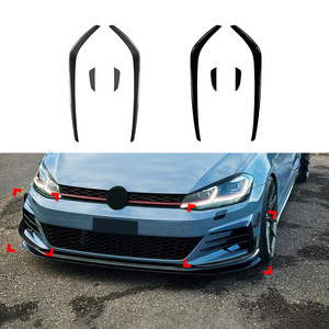 Rejilla Frontal para Volkswagen Golf 7.5, Color Negro Piano, Textura de Fibra de Carbono, Adhesivo ABS, Pieza de Mejora Retrofit - Product Image 1