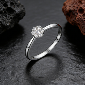 Anillo de Compromiso Clásico Personalizado de Oro Sólido de 9K/10K/14K/18K, Chapado en Oro de 14K, con Diamante Cultivado en Laboratorio CVD IGI, para Hombre y Mujer - Product Image 3