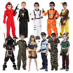 Костюм астронавта на Хэллоуин, костюм солдата, пожарного, карнавальный День карьеры, Детский костюм для косплея